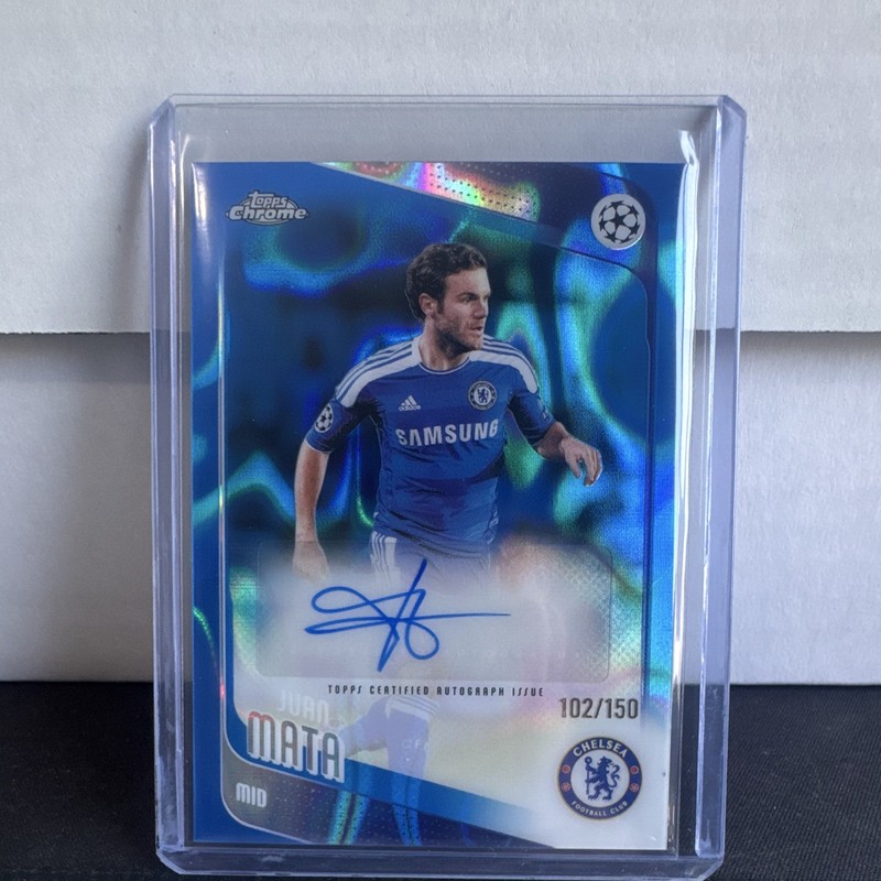 Topps Juan Mata Chelsea Chrome UCC 25/26 Legend Autograph /150 COLOR MATCH