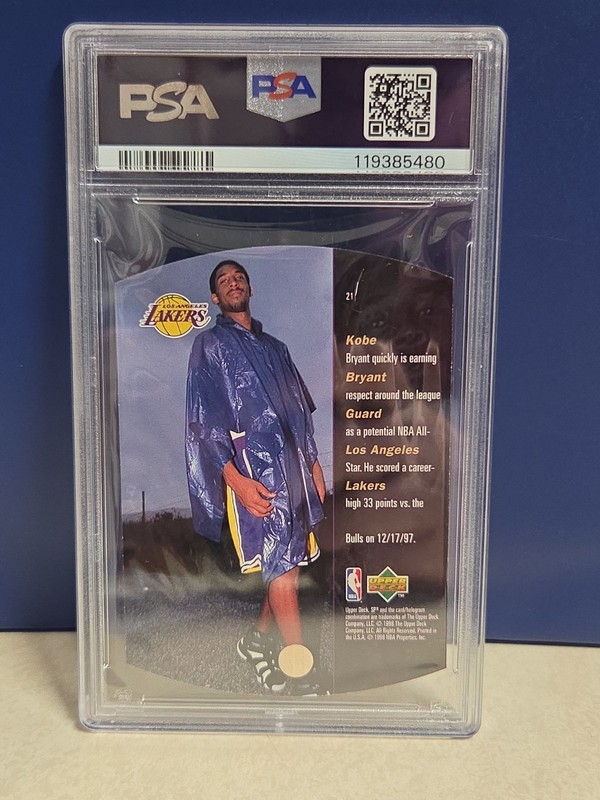 1997-98 Upper Deck SPx - Kobe Bryant #21 PSA 9 view 2