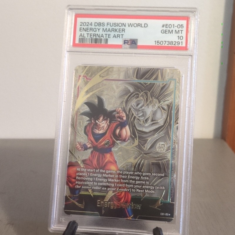 Bandai Dragon Ball Super Card Game Son Goku Energy Marker E01-05 Alt Art PSA 10