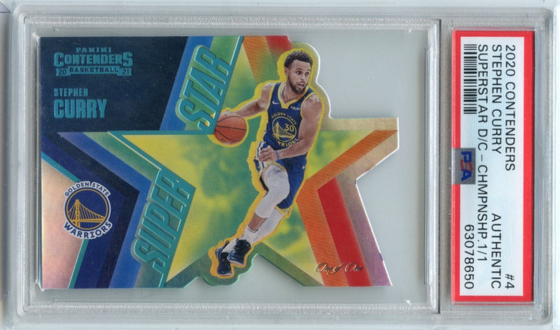 2020 Contenders #4 Stephen Curry Superstar Insert Championship True 1/1 PSA AUTH