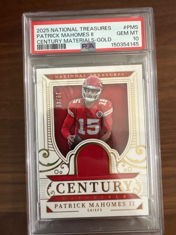 2025 Panini National Treasures - Century Materials Patrick Mahomes II #CM-PMS...