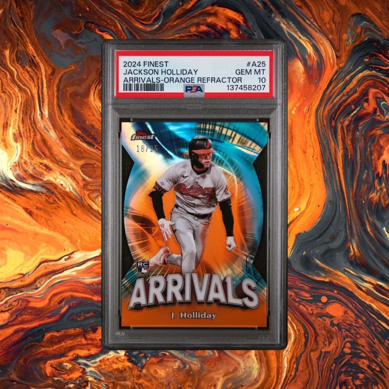 2024 Finest Arrivals Jackson Holliday (RC) Orange Refractor /25 🟠 PSA 10 💎