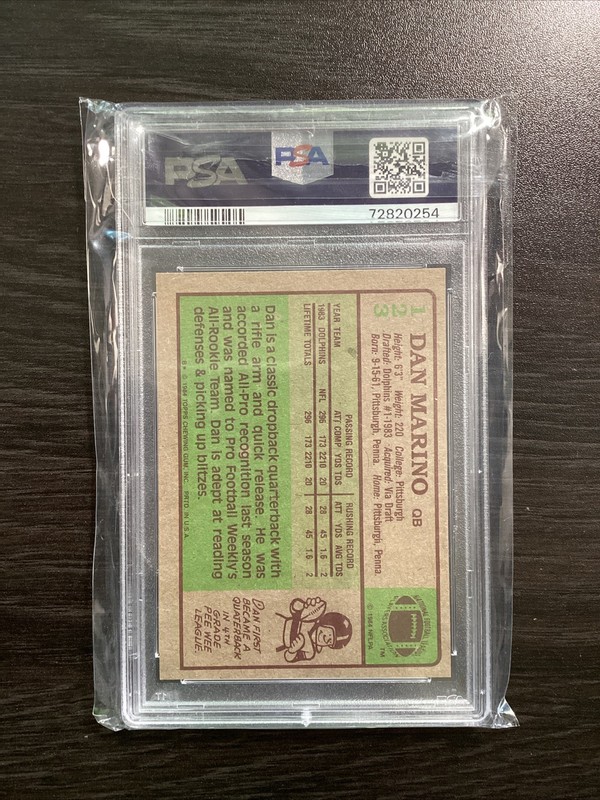 1984 Topps - Dan Marino #123 (RC) PSA NM-7 Miami Dolphins  view 2