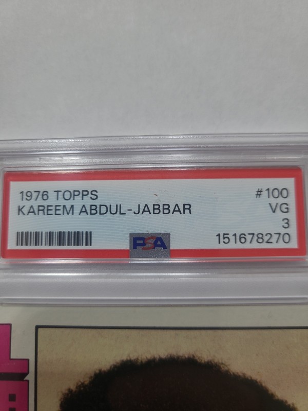 1976-77 Topps - Kareem Abdul-Jabbar #100. PSA 3. New Grade.  Looks Nicer view 2