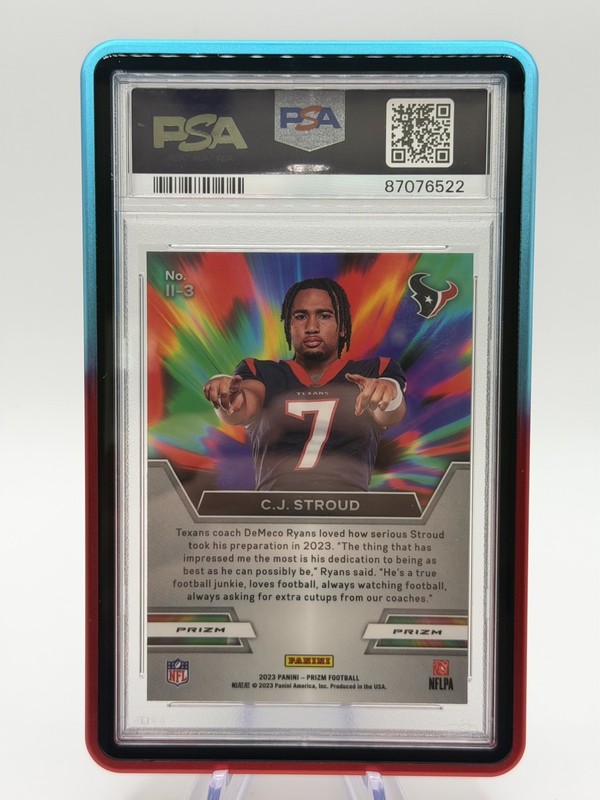 2023 Panini Prizm - Instant Impact C.J. Stroud #II-3 (RC) PSA 10 view 2