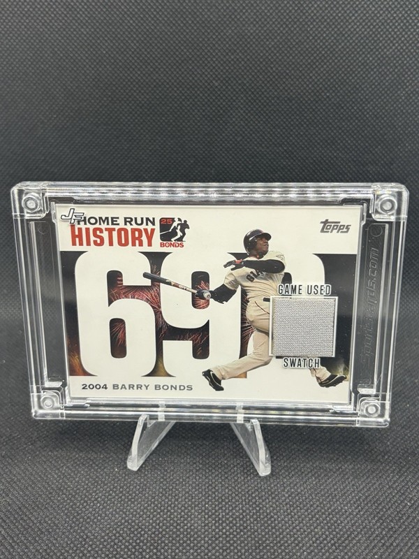 Jersey Fusion 2022 Home Run History #BB94 Barry Bonds Game Used Swatch