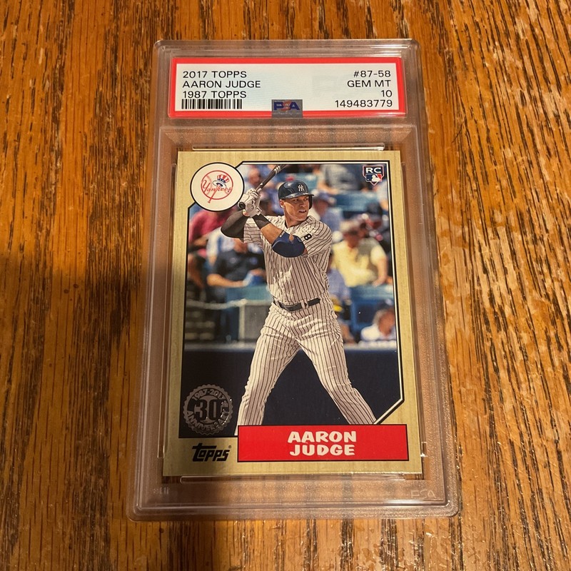 2017 TOPPS 1987 TOPPS #87-177 AARON JUDGE PSA 10 RC ROOKIE NEW YORK YANKEES
