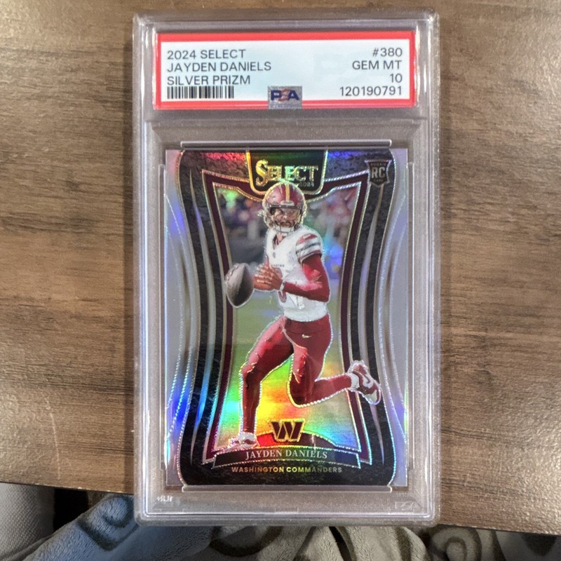 Panini 2024 Select Suite Level Jayden Daniels Silver Prizm RC #380 PSA 10