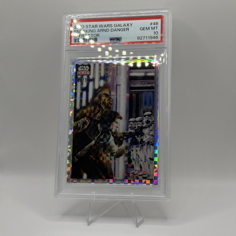 2023 Topps Star Wars Galaxy Sneaking Around Danger /10 X-Fractor PSA 10! view 2