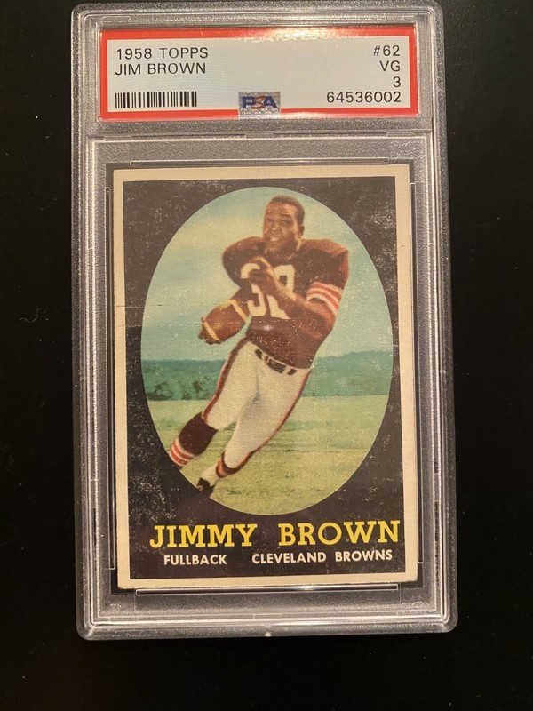 1958 Topps Jim Brown RC PSA 3