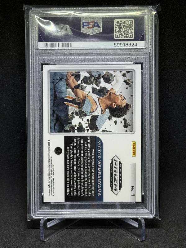 2023 Prizm Draft Picks Prizm Break #1 Victor Wembanyama RC Rookie PSA 10 GEM MT view 2