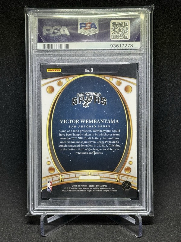 2023-24 Select Lodestars #9 Victor Wembanyama RC Rookie Spurs PSA 10 GEM MT view 2