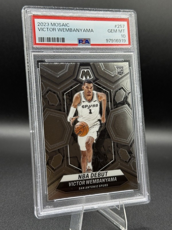 Victor Wembanyama 2023-24 Mosaic NBA Debut RC PSA 10 ROOKIE Spurs #257 PSA 10 ✅ view 2