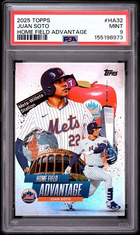 2025 Topps CHROME Home Field Advantage Juan Soto HA-32 New York Mets PSA 9