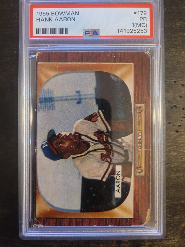 1955 Bowman - Hank Aaron #179.   PSA 1.
