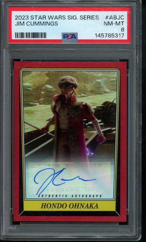 2023 Star Wars Signature Series Jim Cummings #ABJC PSA 8