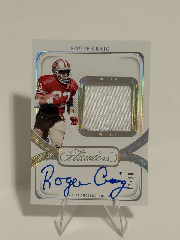 2024 Panini Flawless - Roger Craig #DPA-RCG Silver Patch Auto /20 HOF 49ers