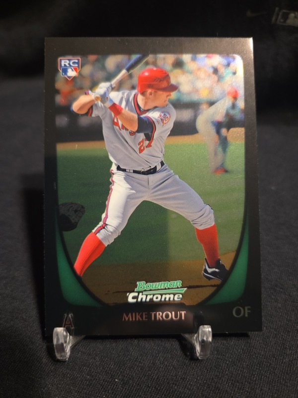 💎Clean💎 2011 Bowman Chrome Rc Mike Trout Rookie 101 Non Auto