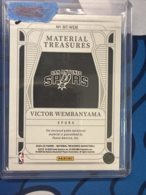 2024-25 National Treasures - Material Treasures Victor Wembanyama #MT-WEM /24 view 2