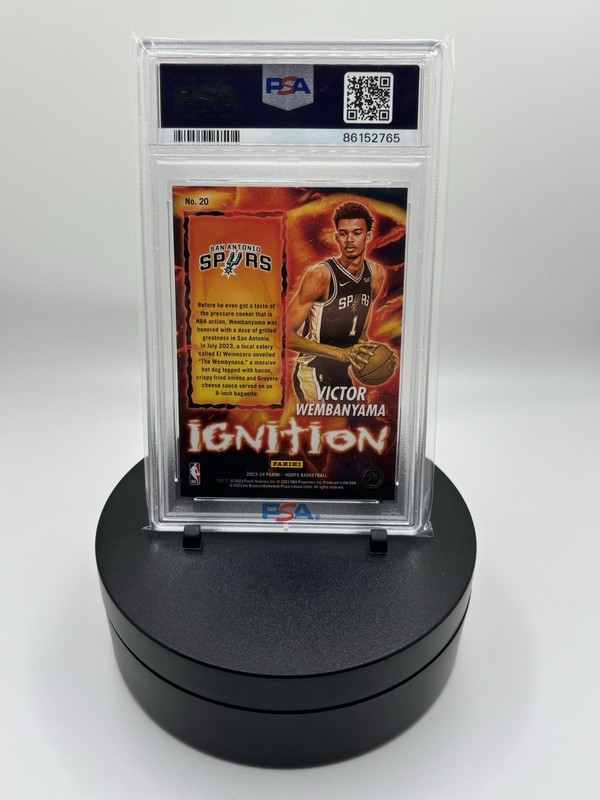 Victor Wembanyama 2023 Panini Hoops Ignition PSA 9 Rookie Card RC NBA Spurs view 2