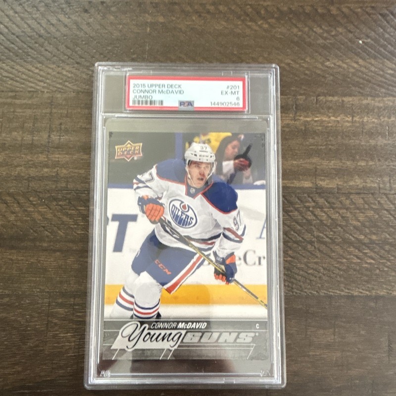Upper Deck 2015-16 Young Guns #201 Connor McDavid Oversized RC PSA 6 NHL
