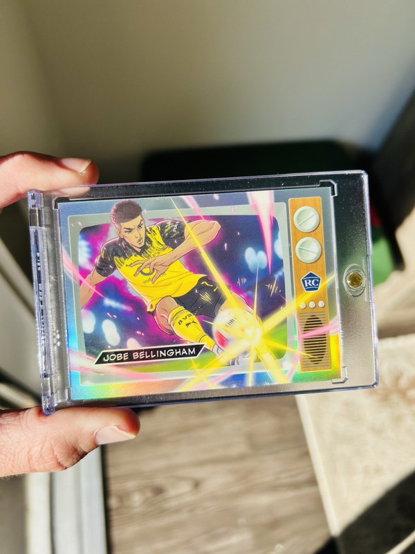 2025-26 Topps Chrome Bundesliga Jobe Bellingham Anime SSP Case Hit Dortmund RC view 2