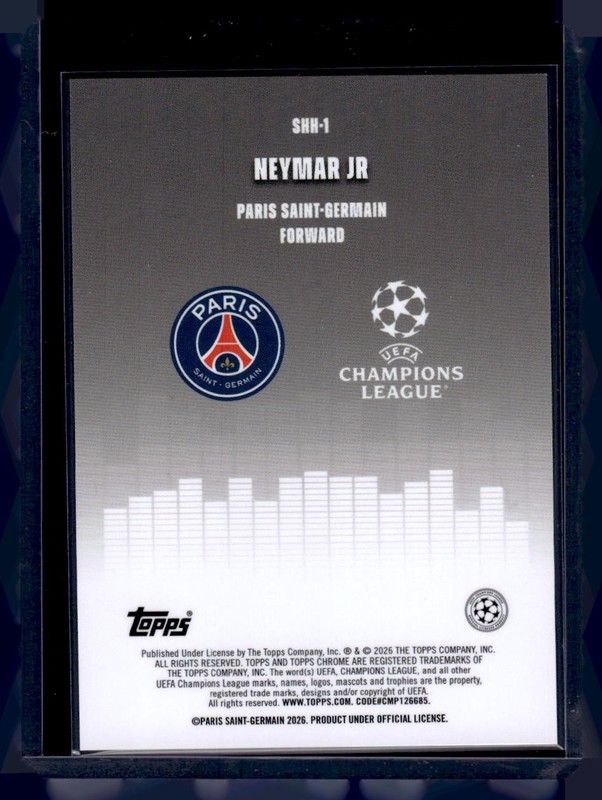 2025-26 Topps Chrome UEFA Club Competitions #SHH-1 Neymar JR SILENCED view 2