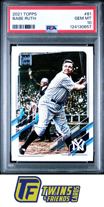 2021 Topps #81 Babe Ruth Photo Variation PSA 10