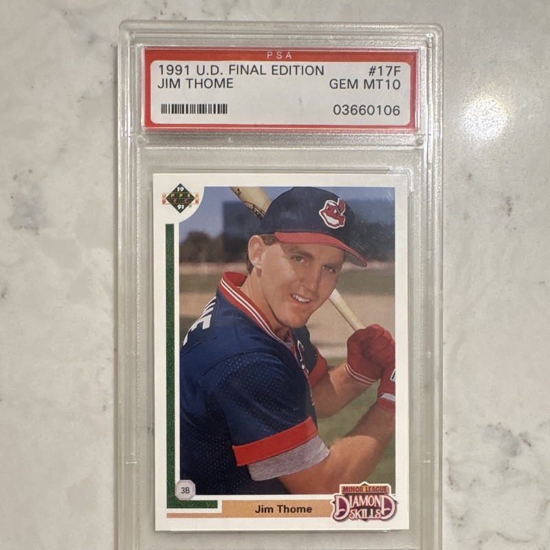 Upper Deck 1991 Final Edition Jim Thome Rookie #17F PSA 10 Graded Baseball Card
