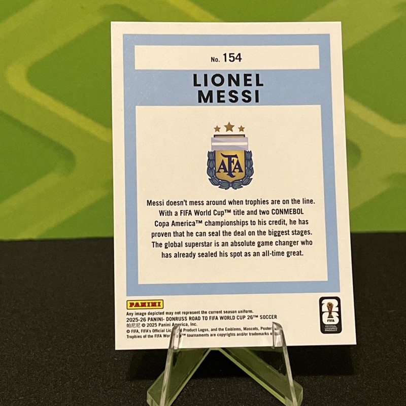 2025-26 Donruss Road to World Cup Lionel Messi Argentina view 2
