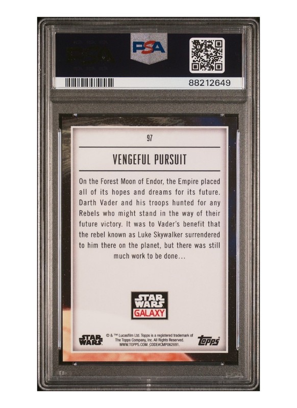 2023 Topps Star Wars Galaxy Vengefull Pursuit Darth Vader Mojo /50 PSA 10 view 2
