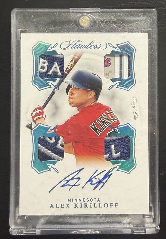 2020 Flawless Alex Kirilloff Quad Patch Signatures Auto 1/1 One Of One view 1