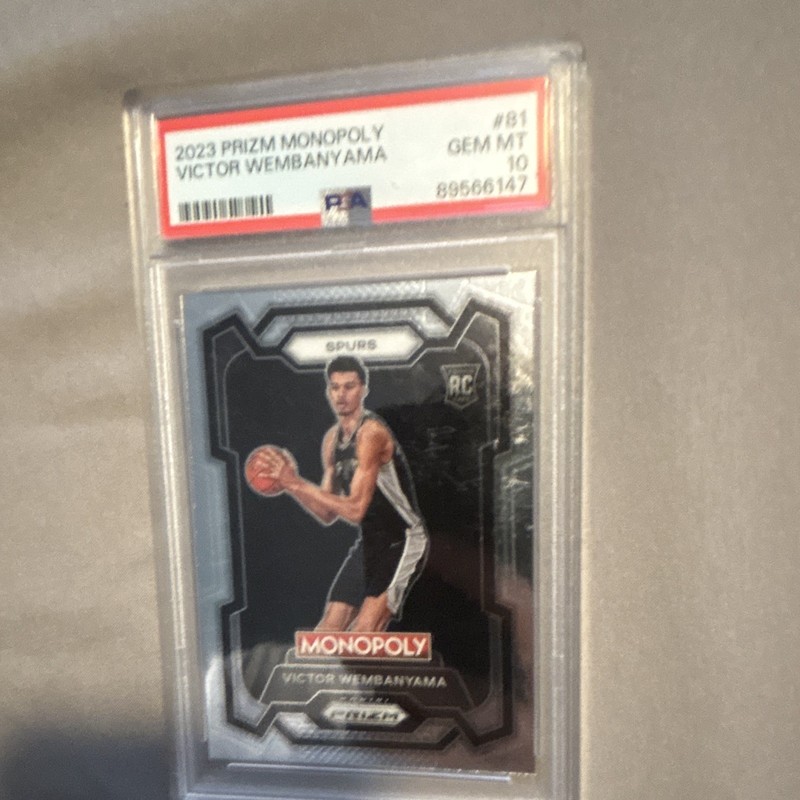 Panini Prizm Monopoly 2023-24 Victor Wembanyama RC Spurs #81 Base PSA 10