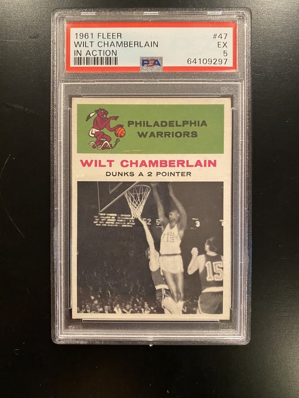 1961-62 Fleer - Wilt Chamberlain #47 (RC) PSA 5