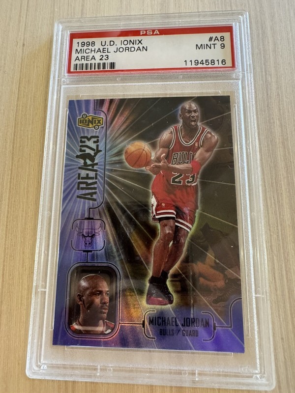 1998-99 Upper Deck Ionix Area 23 Michael Jordan PSA 9 #A8