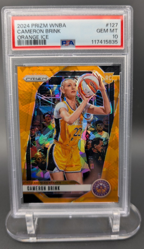Cameron Brink PSA 10 Rookie Card 2024 Panini Prizm WNBA #127 Orange Ice RC
