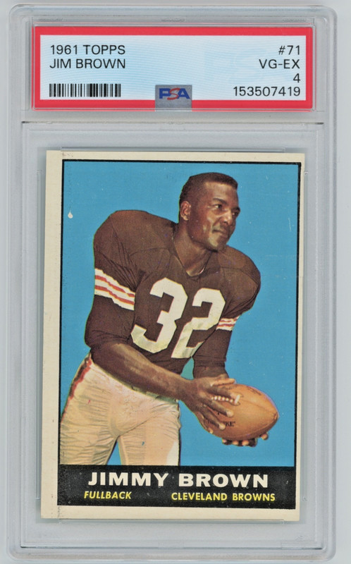 1961 Topps Set-Break # 71 Jim Brown PSA 4 VG-EX view 1