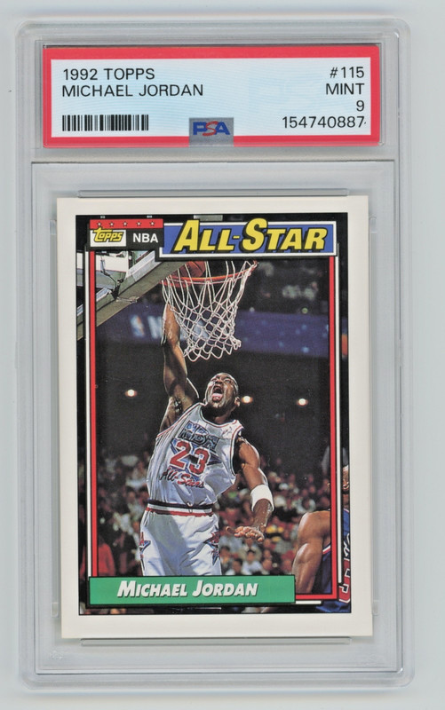 1992 TOPPS GOLD #115 MICHAEL JORDAN PSA 9