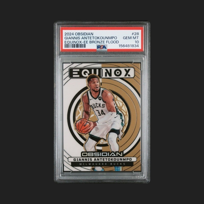 2024 Panini Obsidian Giannis Antetokounmpo 28 Electric Etch Bronze /60 PSA 10