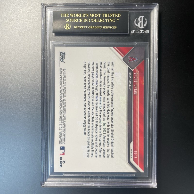 2023 Topps Now - Shohei Ohtani #OS19 MVP Dekopin Decoy BGS10 Black Label Angels view 2
