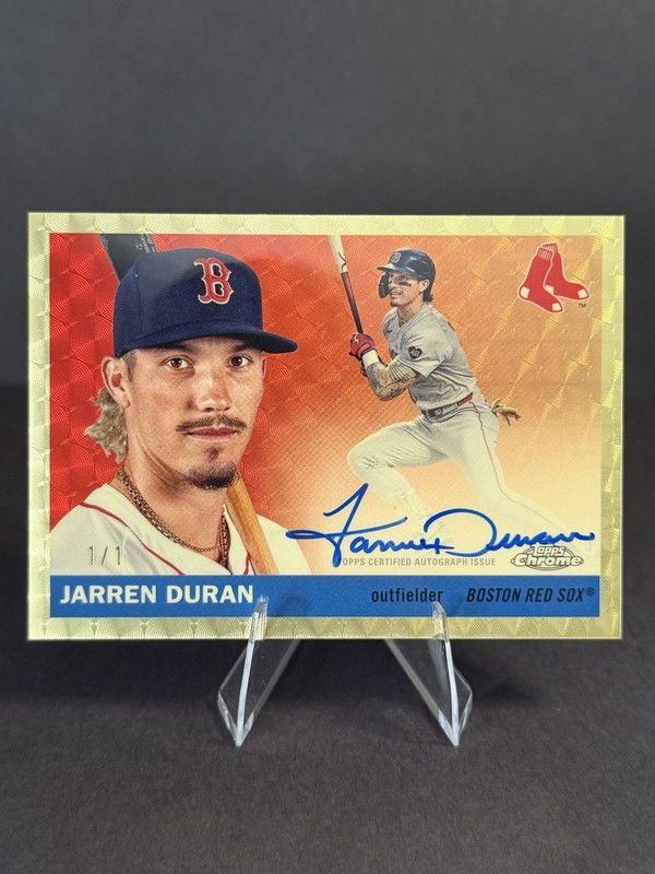 Jarren Durán 2025 Topps Chrome Platinum Superfractor 1/1 Auto CPA-JDU Red Sox