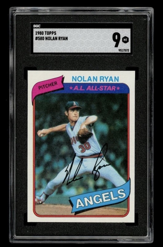 1980 Topps - Nolan Ryan #580 SGC9 Dead Centered And Under-graded TRULY GEM MINT 