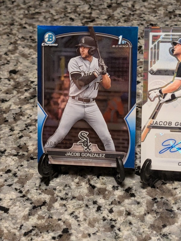 2023 Bowman Chrome Draft Blue Refractors #BDC167 Jacob Gonzalez /150 RC #X9882 view 2