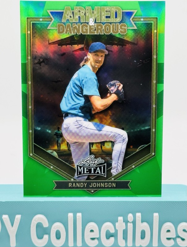 Randy Johnson 2026 Leaf Metal Armed & Dangerous Green 1/1 Auto Mariners