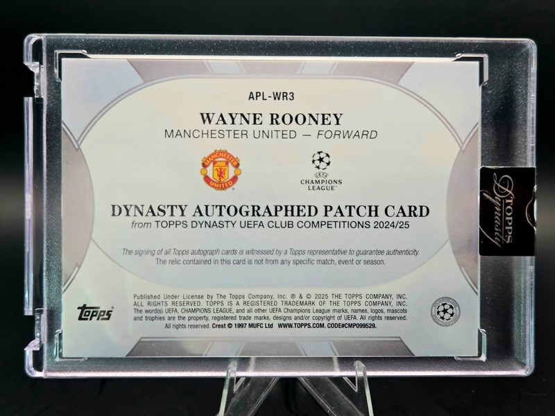 WAYNE ROON2024-25 Topps Dynasty UCC APL-WR3 PATCH AUTO Factory Sealed SILVER /10 view 2