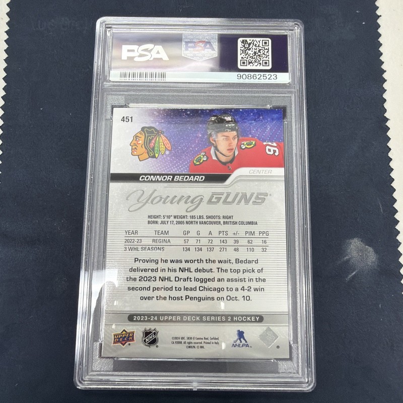 2023-24 Upper Deck Series 2 - Young Guns Connor Bedard #451 Rookie Rc G26616 view 2