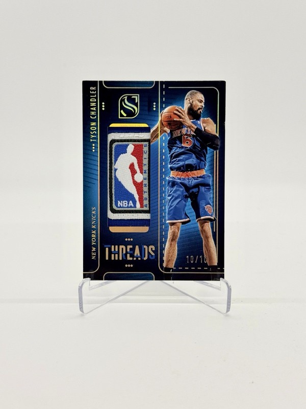 TYSON CHANDLER 2024-25 Panini Silhouette GAME-WORN LOGOMAN PATCH 10/10 - KNICKS view 2
