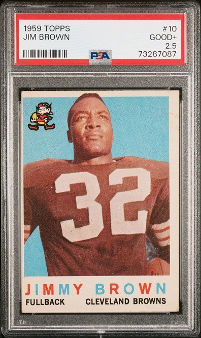 1959 Topps #10 Jim Brown PSA 2.5 Cleveland Browns HOF Syracuse University