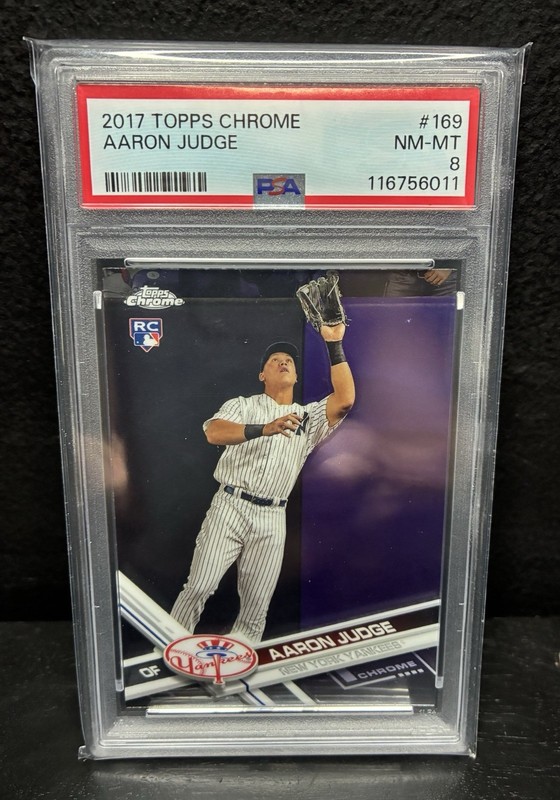 2017 Topps Chrome Aaron Judge Rookie Card #169 PSA 8 NM-MT RC New York Yankees