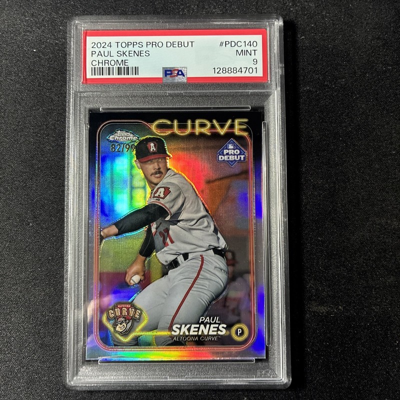 2024 Topps Pro Debut - Chrome Refractor Paul Skenes #PDC-140 (RC) numbered 82/99